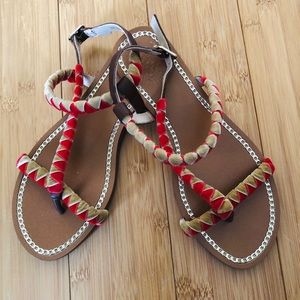Vince Camuto Raminta Thong Sandals Warm Oak Brown.